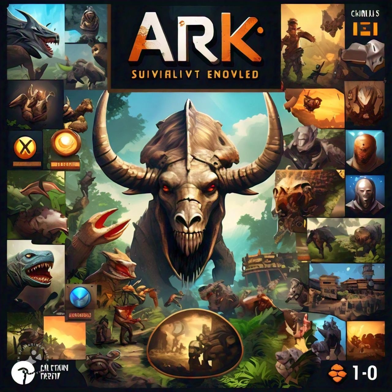 ark: survival evolved (2017) game icons banners